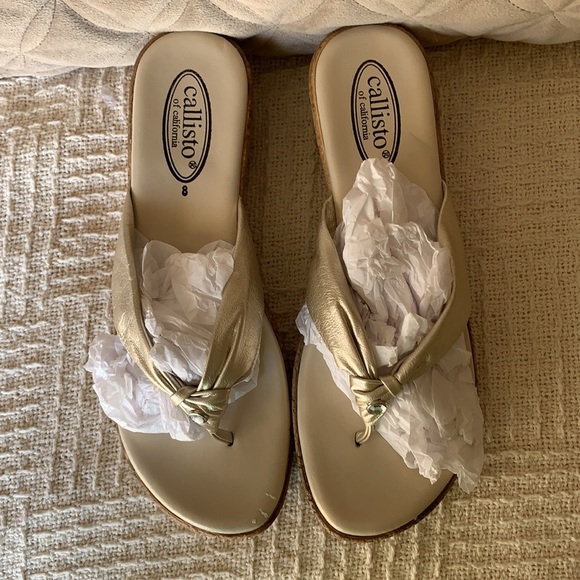 Callisto rhinestone Golf sandals 8 worn once - Picture 2 of 5